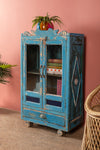Blue & Green Vintage Art Deco Cabinet <p>W:61cm D:31.5cm H:105cm </p>