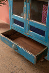 Blue & Green Vintage Art Deco Cabinet <p>W:61cm D:31.5cm H:105cm </p>