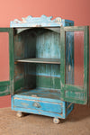 Blue & Green Vintage Art Deco Cabinet <p>W:61cm D:31.5cm H:105cm </p>