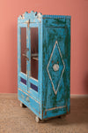 Blue & Green Vintage Art Deco Cabinet <p>W:61cm D:31.5cm H:105cm </p>