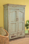 Off-White Vintage Almirah <p>W:109cm D:54cm H:167.5cm </p>