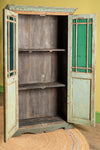 Vintage Green Art Deco Almirah <p>W:102cm D:38cm H:179cm </p>