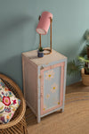 Blue & Pink Vintage Side Cupboard <p>W:41cm D:41cm H:81cm </p>
