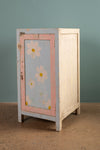 Blue & Pink Vintage Side Cupboard <p>W:41cm D:41cm H:81cm </p>