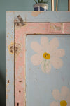 Blue & Pink Vintage Side Cupboard <p>W:41cm D:41cm H:81cm </p>