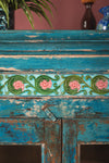 Vintage Blue Cabinet with Tiles