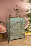 Light Blue Vintage Drawer Unit