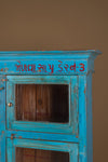 Vintage Blue Showcase Cabinet