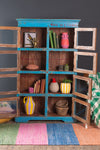 Vintage Blue Showcase Cabinet <p>W:98cm D:29cm H:160cm </p>