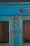 Vintage Blue Showcase Cabinet <p>W:98cm D:29cm H:160cm </p>