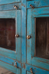 Vintage Blue Showcase Cabinet <p>W:98cm D:29cm H:160cm </p>