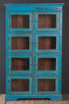 Vintage Blue Showcase Cabinet <p>W:98cm D:29cm H:160cm </p>
