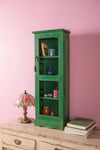 Green Vintage Wall Showcase <p>W:36cm D:18cm H:102cm </p>