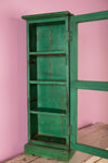 Green Vintage Wall Showcase <p>W:36cm D:18cm H:102cm </p>