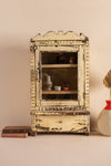 Vintage Cream Wall Showcase with Drawer <p>W:36cm D:20cm H:67cm </p>