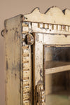 Vintage Cream Wall Showcase with Drawer <p>W:36cm D:20cm H:67cm </p>