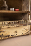 Vintage Cream Wall Showcase with Drawer <p>W:36cm D:20cm H:67cm </p>
