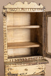 Vintage Cream Wall Showcase with Drawer <p>W:36cm D:20cm H:67cm </p>