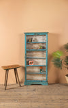 Vintage Light Blue Wall Showcase <p>W:53cm D:14cm H:115cm </p>