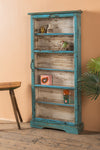 Vintage Light Blue Wall Showcase <p>W:53cm D:14cm H:115cm </p>