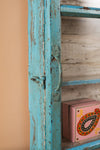 Vintage Light Blue Wall Showcase <p>W:53cm D:14cm H:115cm </p>