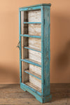 Vintage Light Blue Wall Showcase <p>W:53cm D:14cm H:115cm </p>