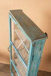 Vintage Light Blue Wall Showcase <p>W:53cm D:14cm H:115cm </p>