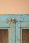 Pale Blue Vintage Wall Showcase <p>W:137cm D:19cm H:69cm </p>