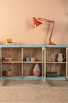 Pale Blue Vintage Wall Showcase <p>W:137cm D:19cm H:69cm </p>