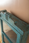 Tall Teal Blue Vintage Showcase <p>W:48cm D:13cm H:155cm </p>