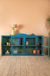 Blue Vintage Wall Showcase <p>W:186cm D:23cm H:96cm </p>