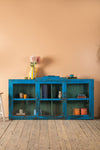 Blue Vintage Wall Showcase <p>W:186cm D:23cm H:96cm </p>