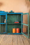 Blue Vintage Wall Showcase <p>W:186cm D:23cm H:96cm </p>