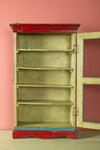 Blue & Red Vintage Wall Showcase <p>W:59cm D:22cm H:97cm </p>