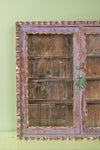 Purple Vintage Carved Wall Showcase <p>W:117cm D:15cm H:75cm </p>