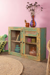 Green & Yellow Vintage Cabinet <p>W:82cm D:23cm H:63cm </p>
