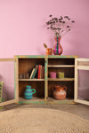 Green & Yellow Vintage Cabinet <p>W:82cm D:23cm H:63cm </p>