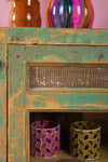 Green & Yellow Vintage Cabinet <p>W:82cm D:23cm H:63cm </p>
