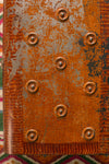 Vintage Red Iron Trunk