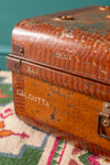 Vintage Red Iron Trunk
