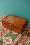 Vintage Red Iron Trunk