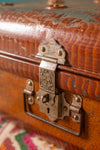 Vintage Red Iron Trunk