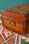 Vintage Red Iron Trunk