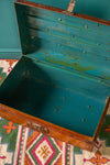 Vintage Red Iron Trunk