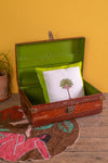 Vintage Red Iron Trunk
