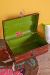 Vintage Red Iron Trunk