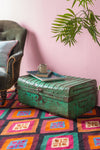 Vintage Green Iron Trunk