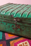 Vintage Green Iron Trunk
