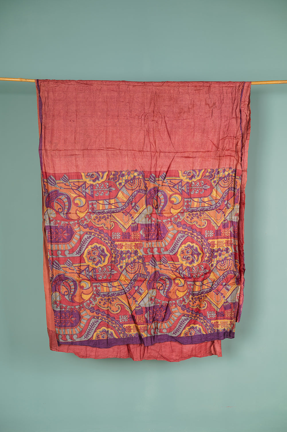 Vintage Silk Sari - 5 Metres Long - 2064