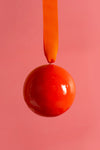 Red and Orange Colourblock Bauble